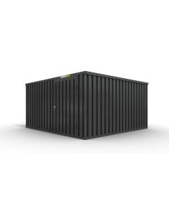Lagercontainer 3 x 4 m, Einflügeltür 1270 mm mittig in Modul D, anthrazit