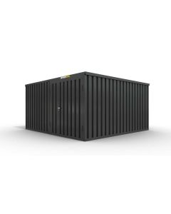 Lagercontainer 3 x 4 m, Doppelflügeltür 1830 mm mittig in Modul D, anthrazit