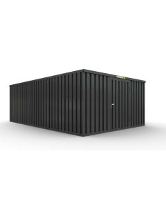 Lagercontainer 5 x 6 m, Einflügeltür 1270 mm mittig in Breitseite, anthrazit