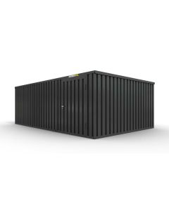 Lagercontainer 5 x 6 m, Einflügeltür 1270 mm mittig in Modul D, anthrazit