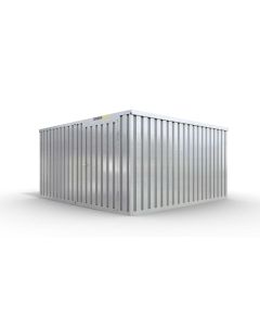 Lagercontainer 5 x 4 m, Einflügeltür 1270 mm mittig in Modul D, verzinkt