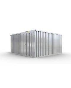 Lagercontainer 5 x 4 m, Doppelflügeltür 1830 mm mittig in Modul D, ohne Fußboden verzinkt