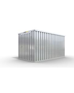 Lagercontainer 3 x 2 m, Einflügeltür 1270 mm mittig in Stirnseite, verzinkt
